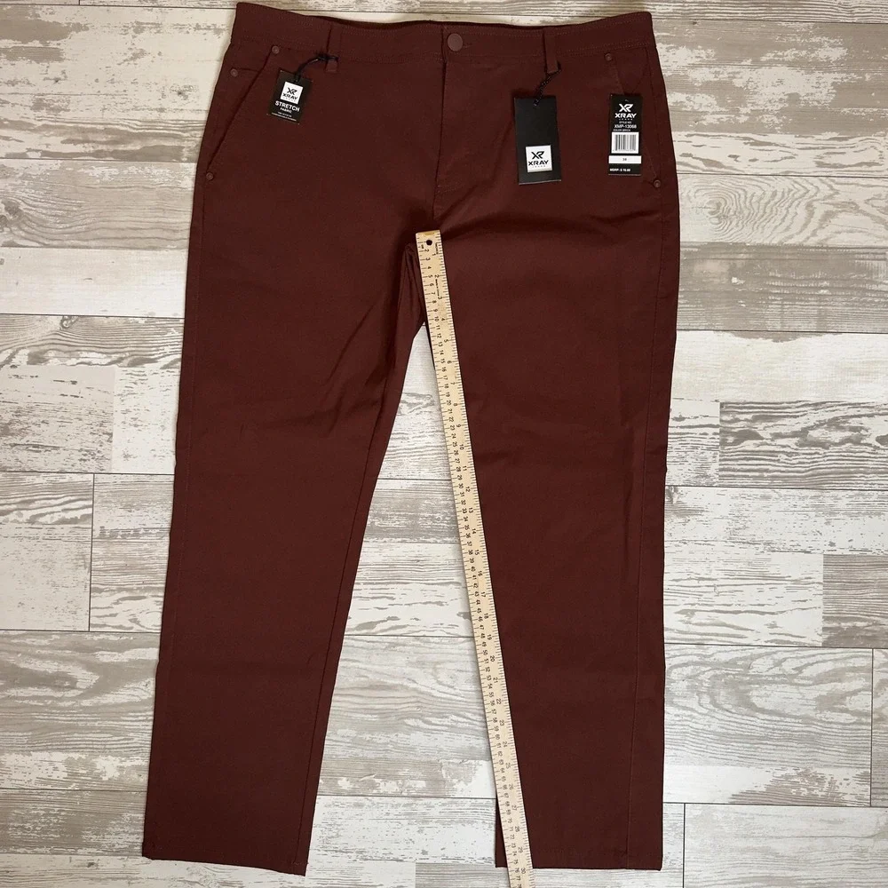 Xray Jeans Pants Mens 38 Brick Stretch Chino Straight Leg Casual Flat Front‎